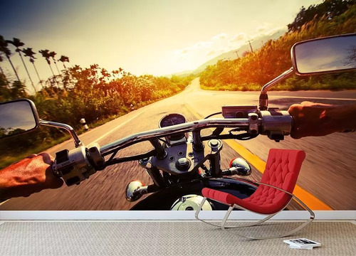 Motorbike mural wallpaper