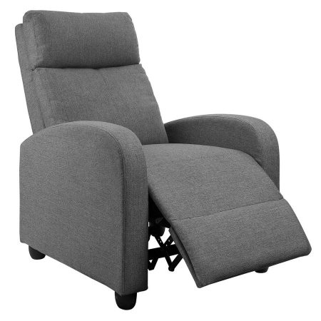 JUMMICO Fabric Recliner Chair Adjustable Home Theater Seating